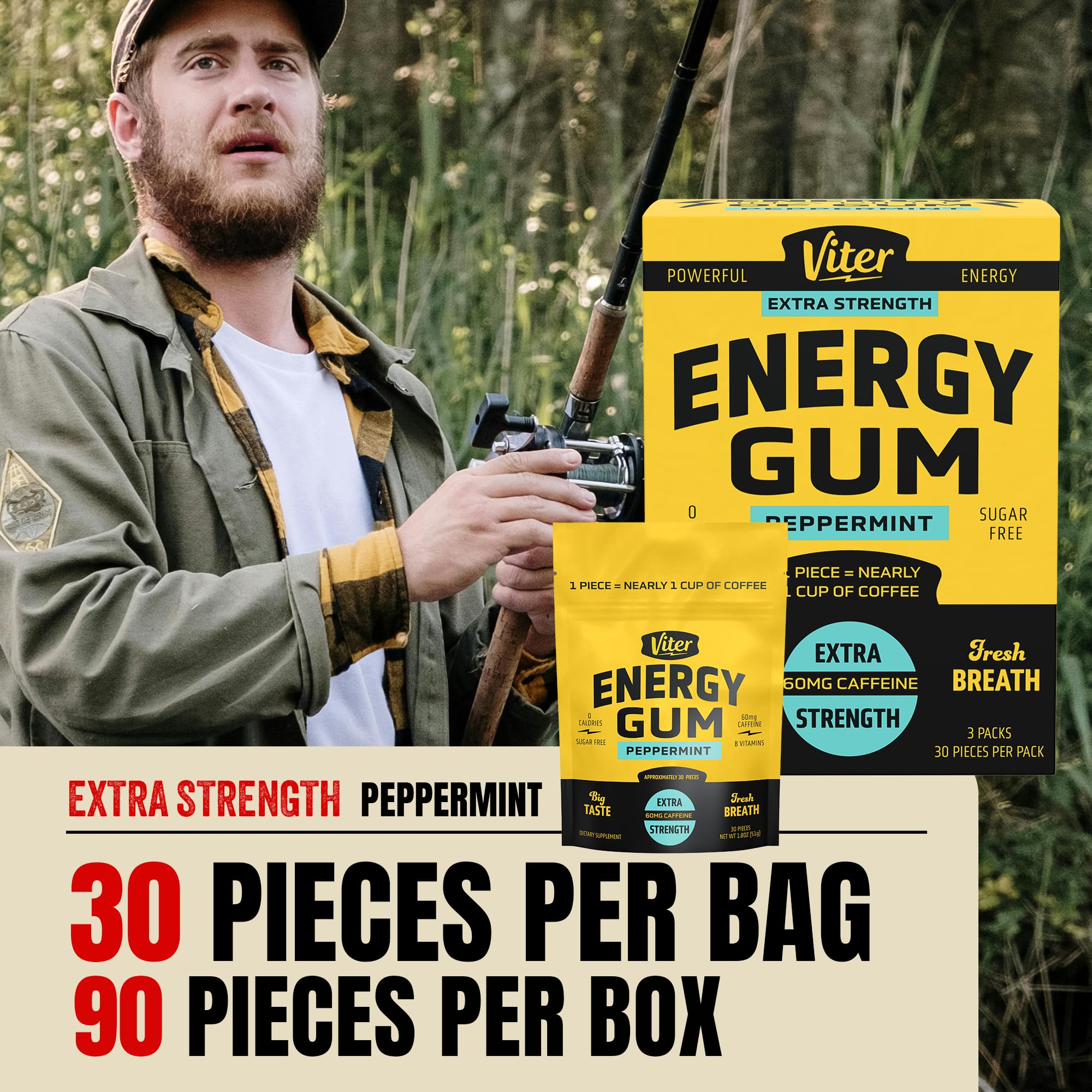 Viter Energy etiqueta con ingredientes y vitaminas B para información clara