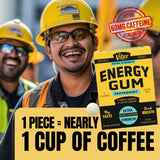Viter Energy chicle en mano demostrando portabilidad y uso rápido