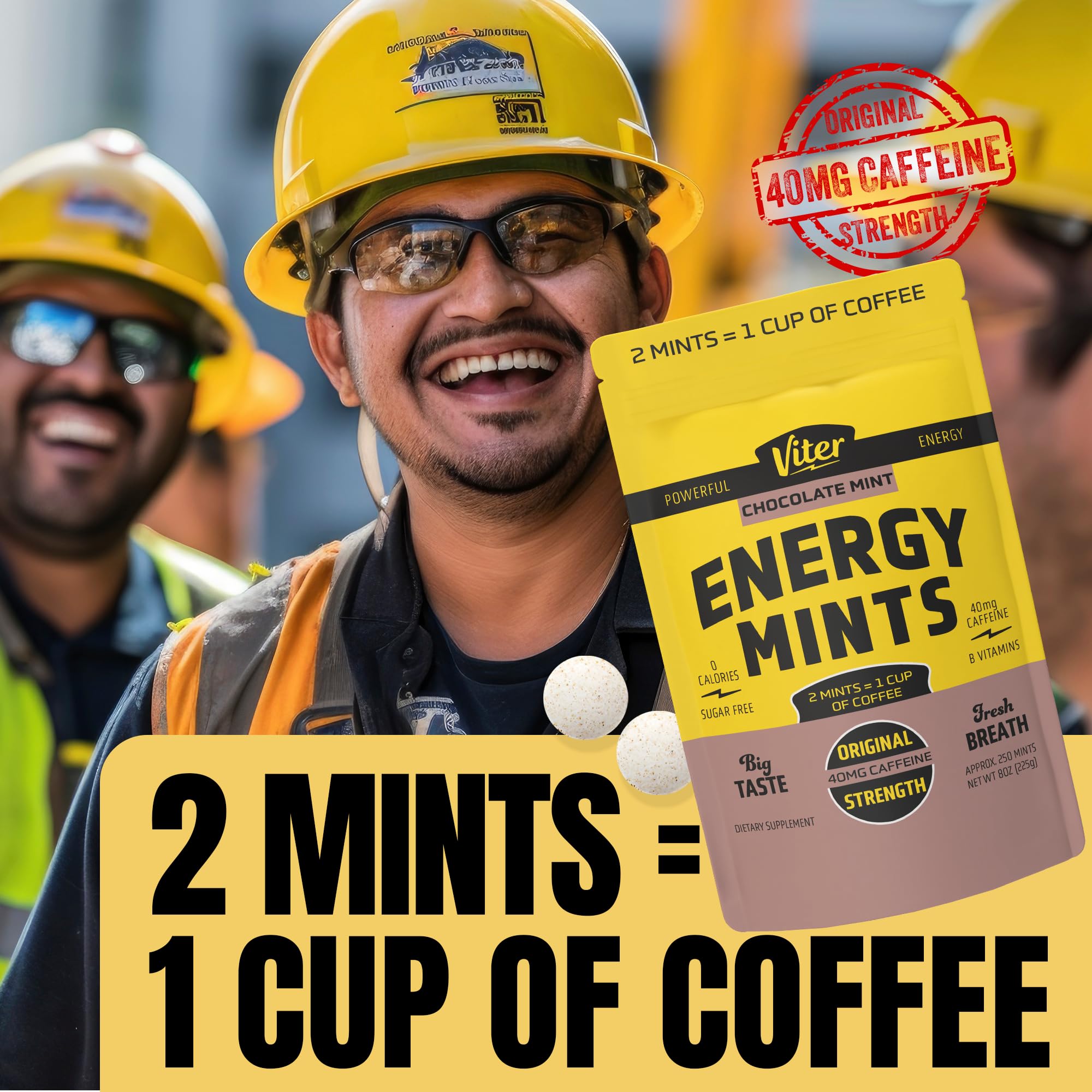 Viter Energy etiqueta de ingredientes mostrando vitaminas B y cafeína