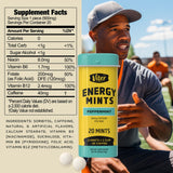 Viter Energy etiqueta con lista de vitaminas B y sin azúcar