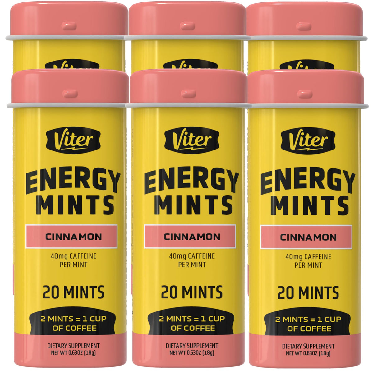 Viter Energy lata frontal con sabor canela y acceso rápido
