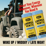 Viter Energy primer plano de la menta mostrando textura y sabor intenso