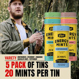 Viter Energy menta textura cercana que sugiere disolución rápida