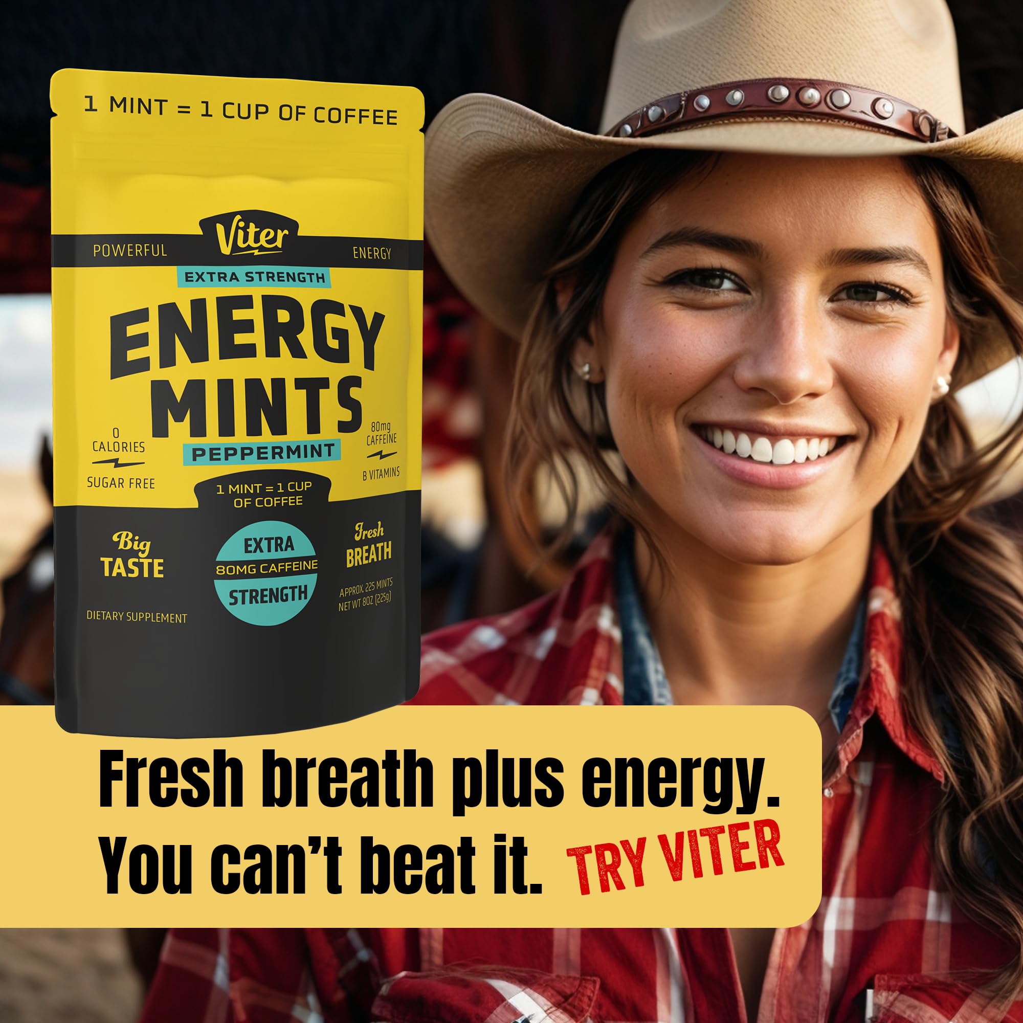 Viter Energy mentas ordenadas que ilustran cantidad aproximada