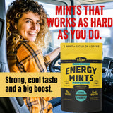 Viter Energy mentas junto a una moneda para comparar tamaño