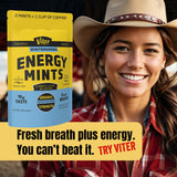 Viter Energy bolsa abierta con mints visibles y cierre resellable práctico