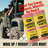 Viter Energy mints dentro de la lata mostrando cantidad y forma