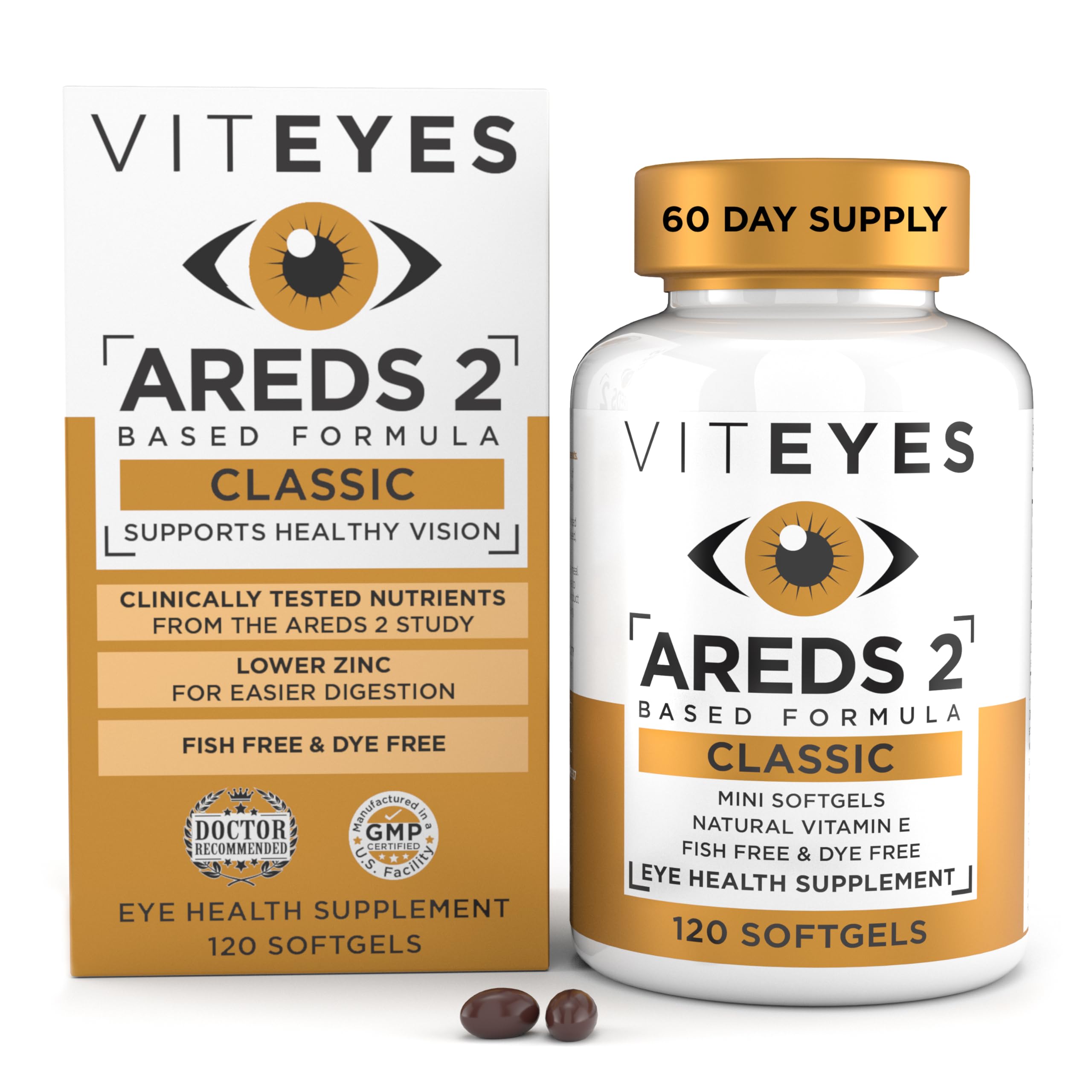 Viteyes envase frontal AREDS2 mostrando diseño y cantidad 120