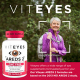 Viteyes cápsulas a contraluz destacando tamaño y fácil ingestión