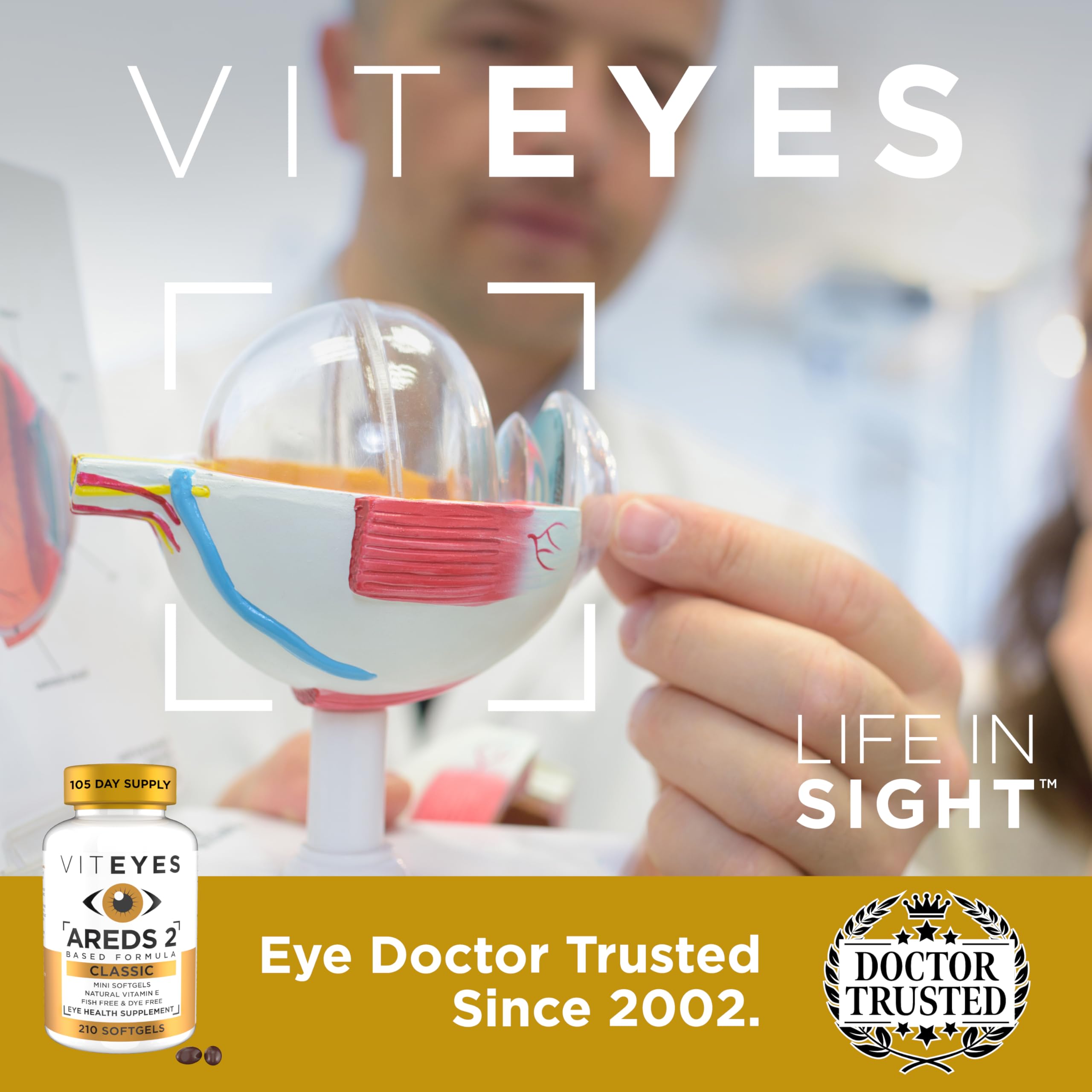 Viteyes cápsulas en mano para comparar tamaño y dosis práctica