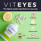 Viteyes caplet multivitamínico en detalle, tamaño cómodo y práctico