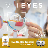 Viteyes comparación de dosis cucharita que muestra la toma diaria sencilla