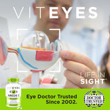 Viteyes etiqueta con lista de ingredientes y garantía de fabricación USA