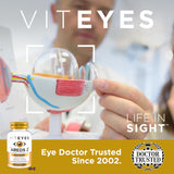 Viteyes frasco a escala en mano para visualizar tamaño y cantidad