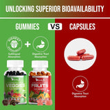 VITINITY frasco abierto con gomitas, fácil acceso y almacenamiento