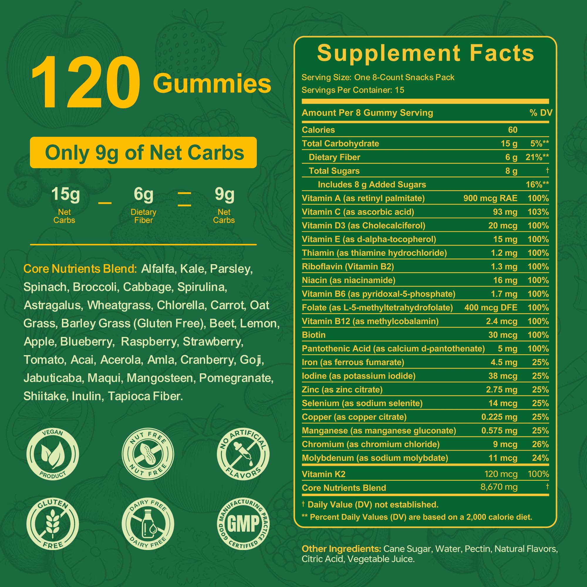 Vitrcestrs close-up de spirulina y chlorella mostrando nutrientes