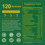 Vitrcestrs close-up de spirulina y chlorella mostrando nutrientes