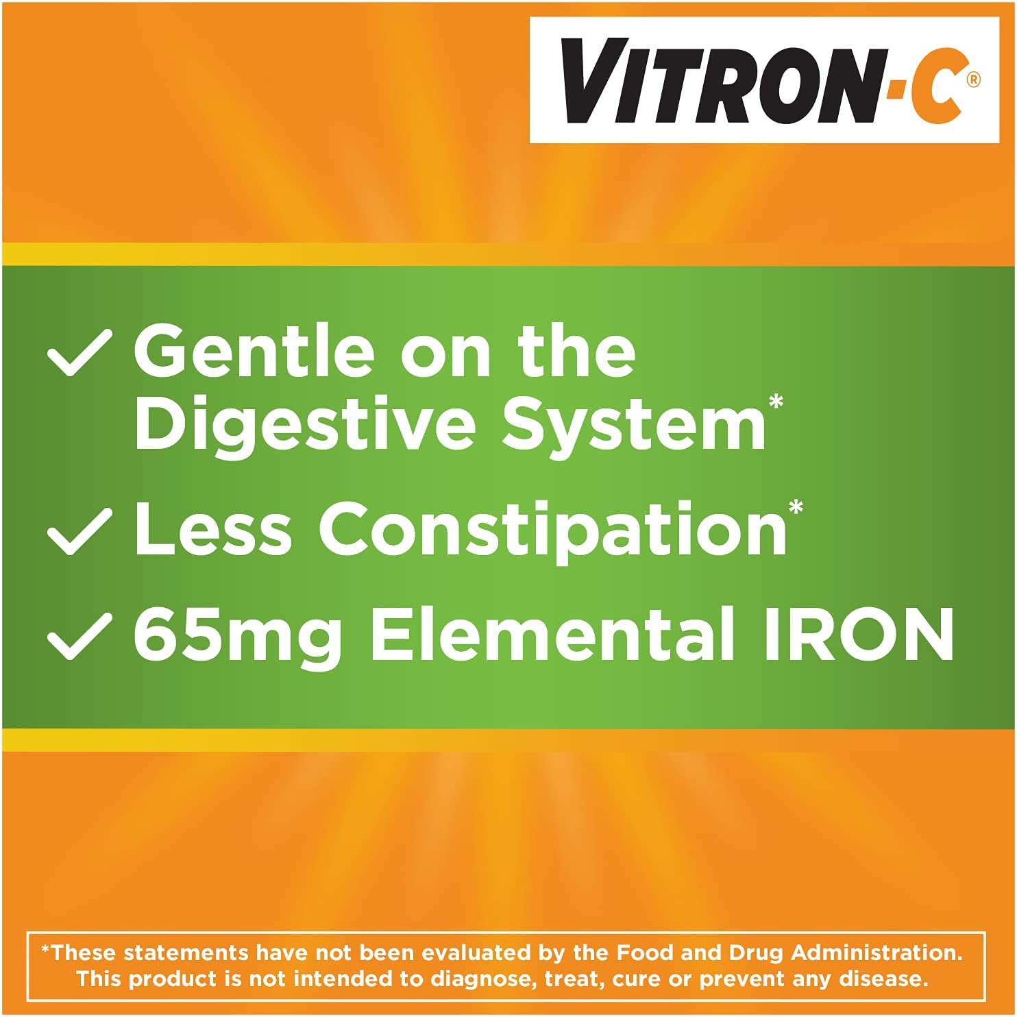 Vitron-C comparativa de tamaño del frasco para referencia visual