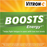 Vitron-C tabletas detalle de textura que sugiere fácil ingestión