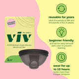Viv for Your V tallo en anilla mostrado en mano, extracción fácil