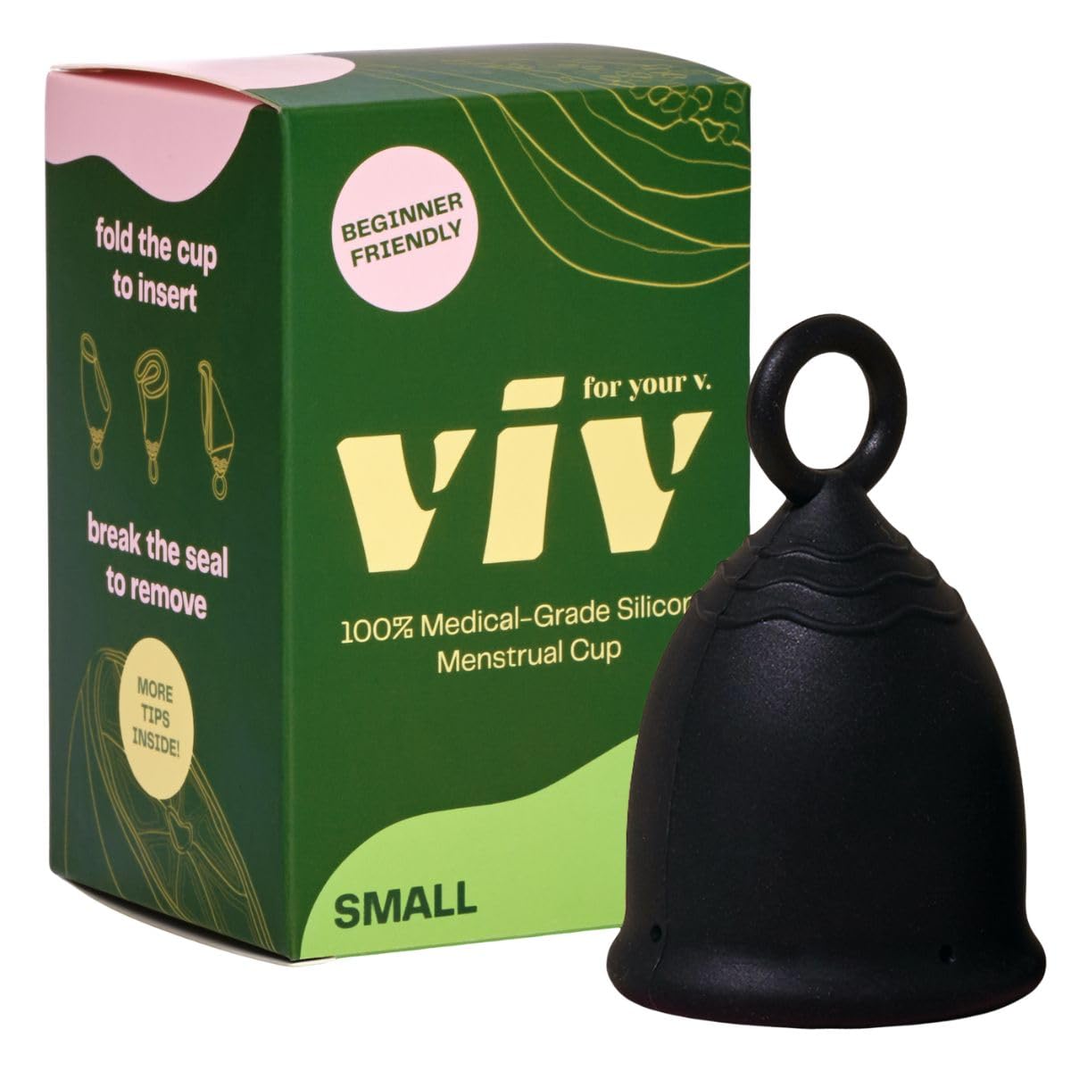 VIV FOR YOUR V frente del empaque mostrando diseño y practicidad