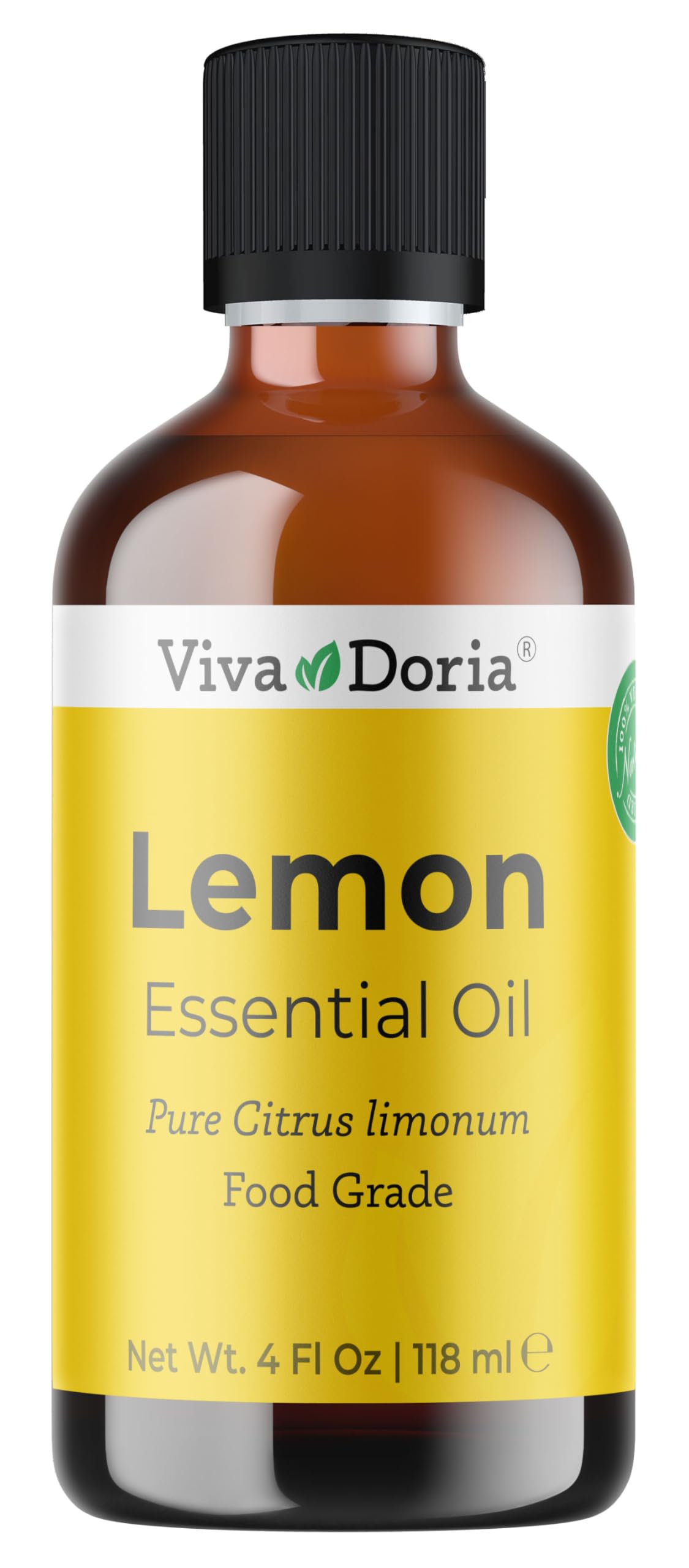 Viva Doria frasco ámbar mostrando protección y conservación del aceite