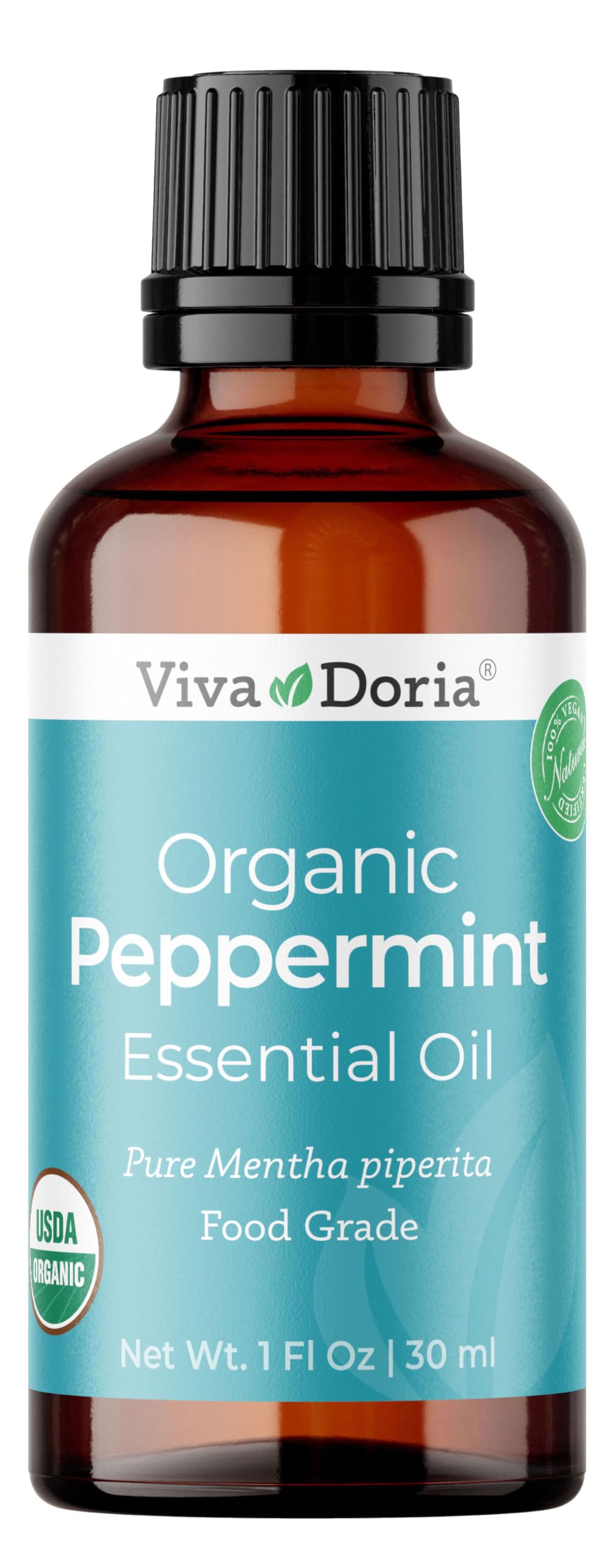 Viva Doria botella frontal de 30 mL mostrando etiqueta clara y beneficio de pureza
