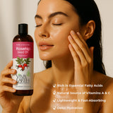 Viva Earth uso con gua sha mostrando buen deslizamiento durante masaje facial