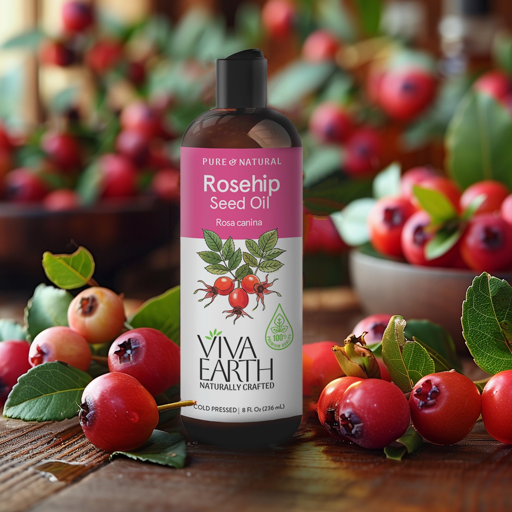 Viva Earth textura de aceite cercana mostrando brillo y absorción rápida