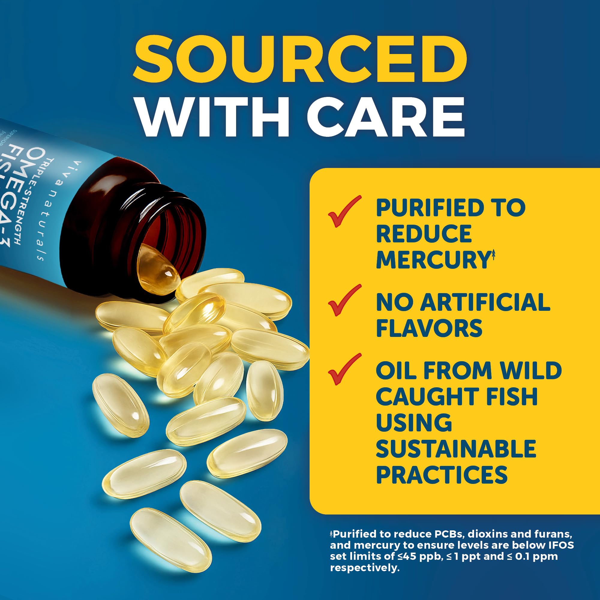 Viva Naturals varias cápsulas en mano para visualizar la cantidad diaria