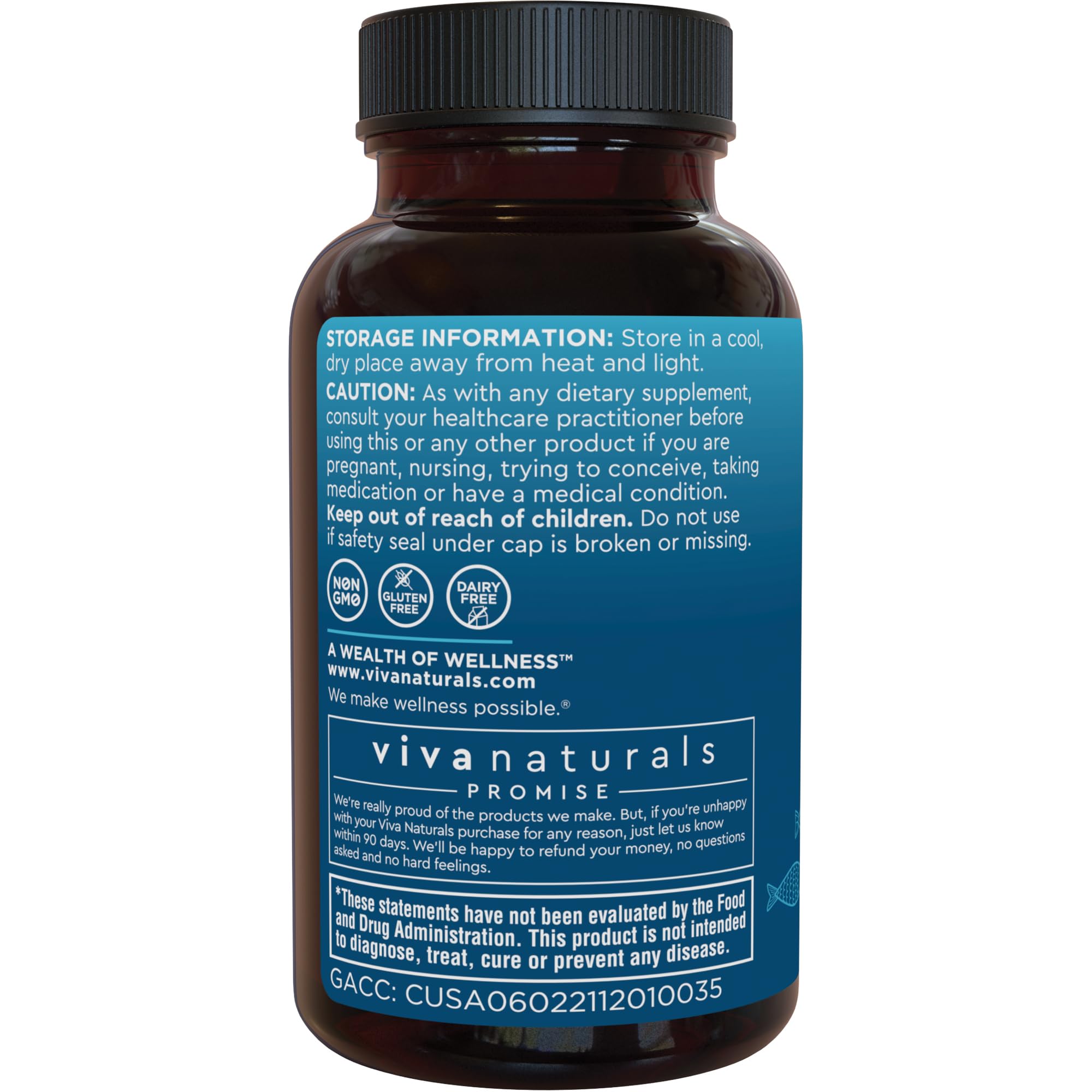 Viva Naturals empaque abierto mostrando las 30 softgels disponibles