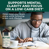 Viva Naturals MCT Oil vertiéndose en café para energía rápida