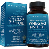 Viva Naturals frente del envase mostrando 120 cápsulas y concentración alta