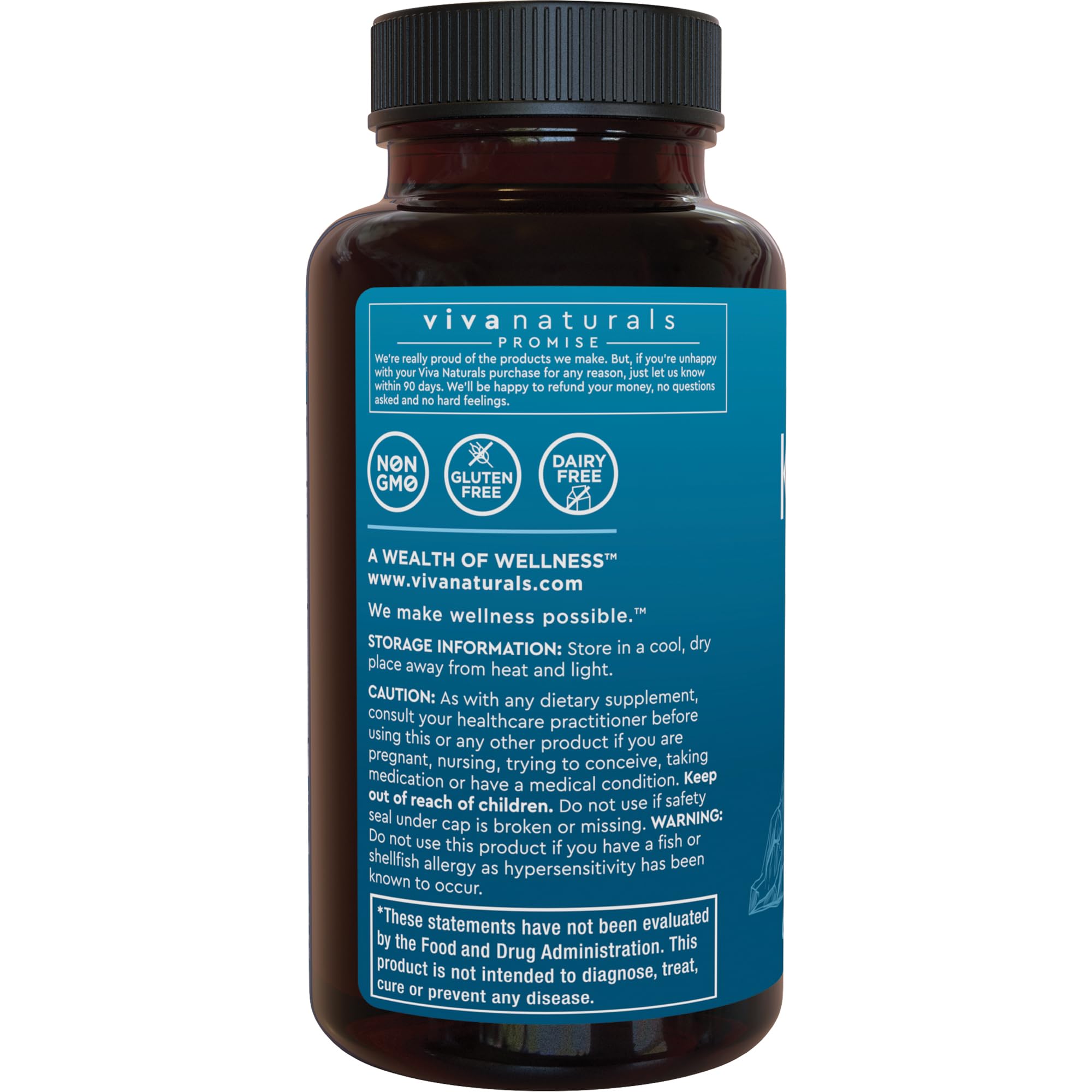 Viva Naturals cápsulas en mano para apreciar tamaño y facilidad