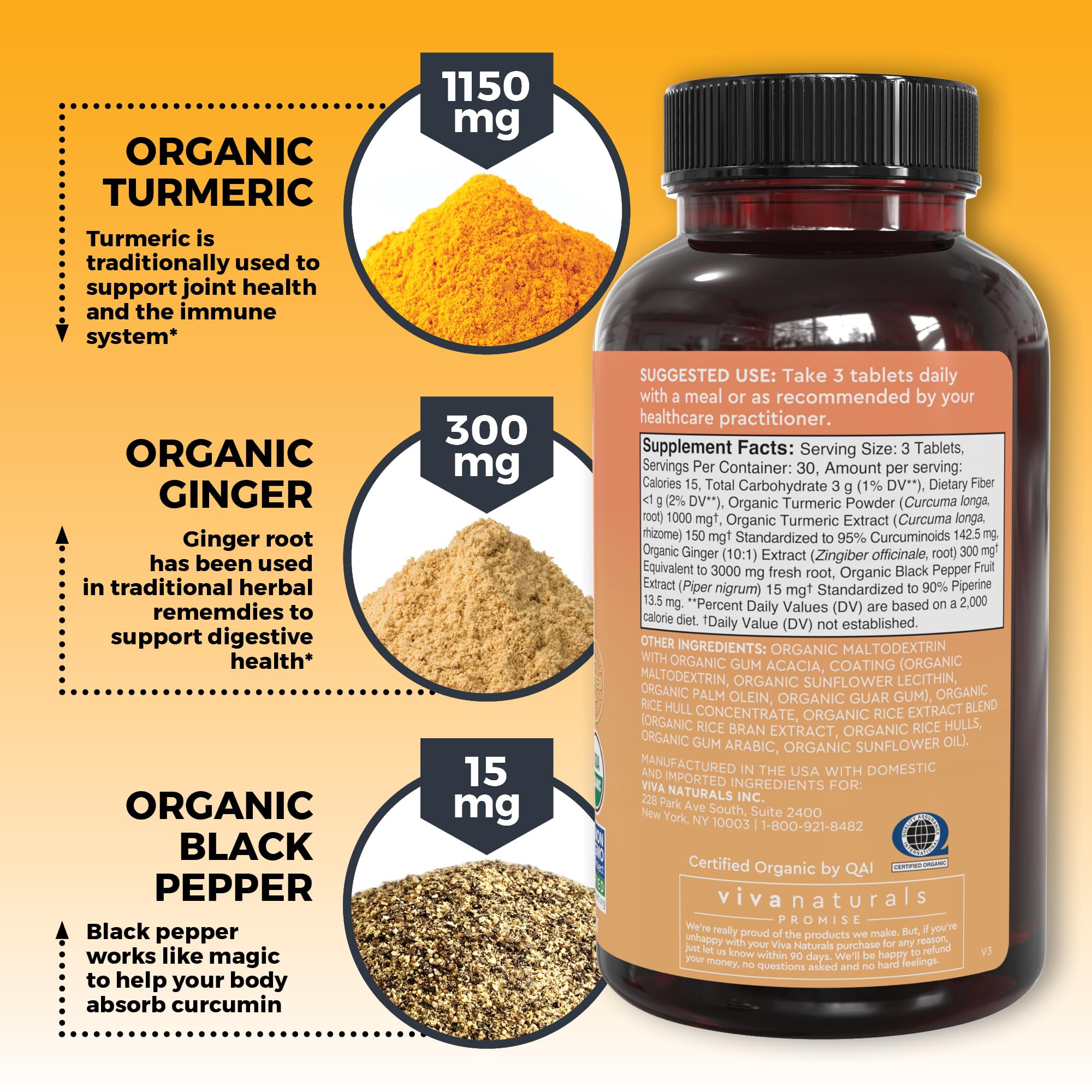 Viva Naturals tableta junto a vaso de agua lista para tomar
