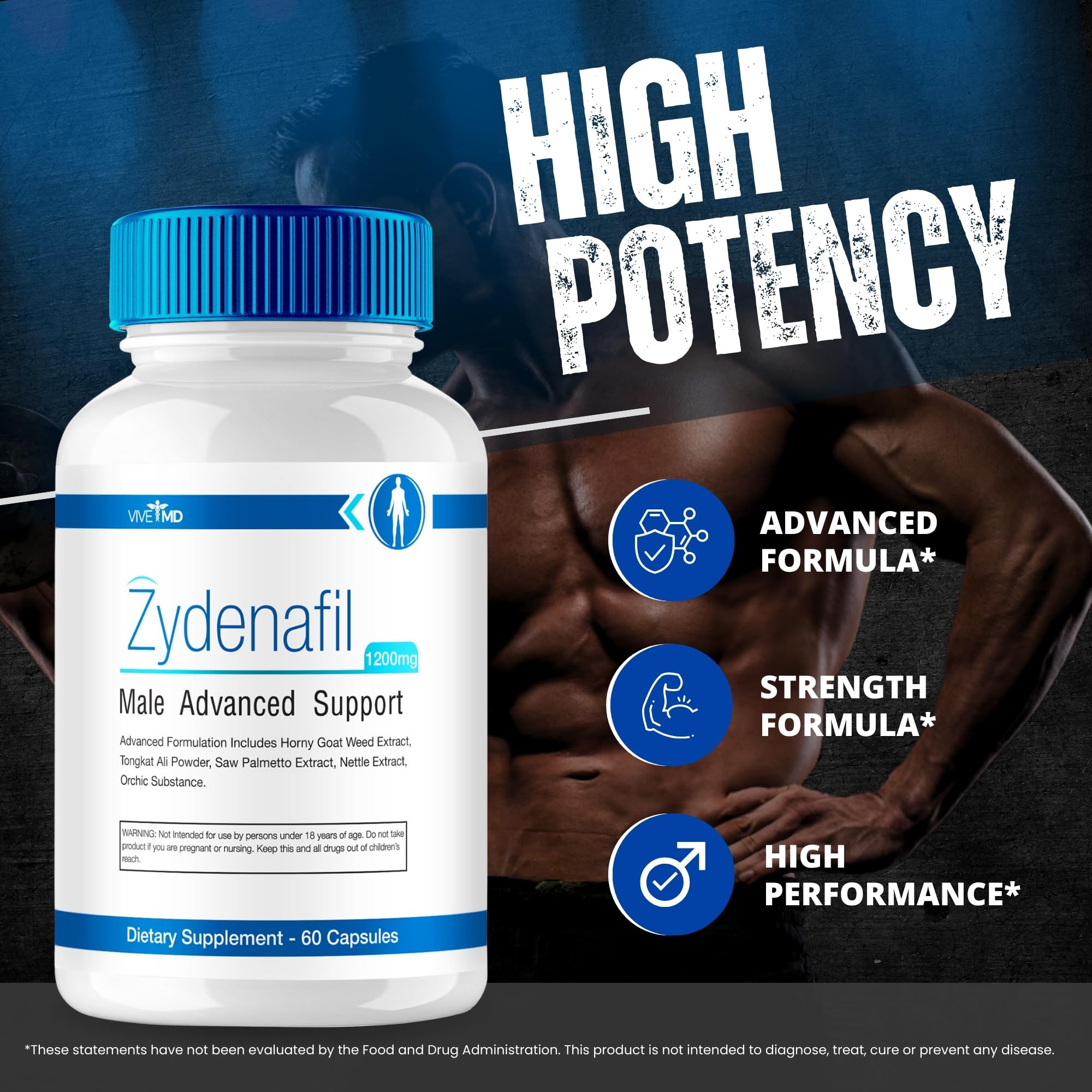 VIVE MD Horny Goat Weed detalle de planta para vitalidad masculina
