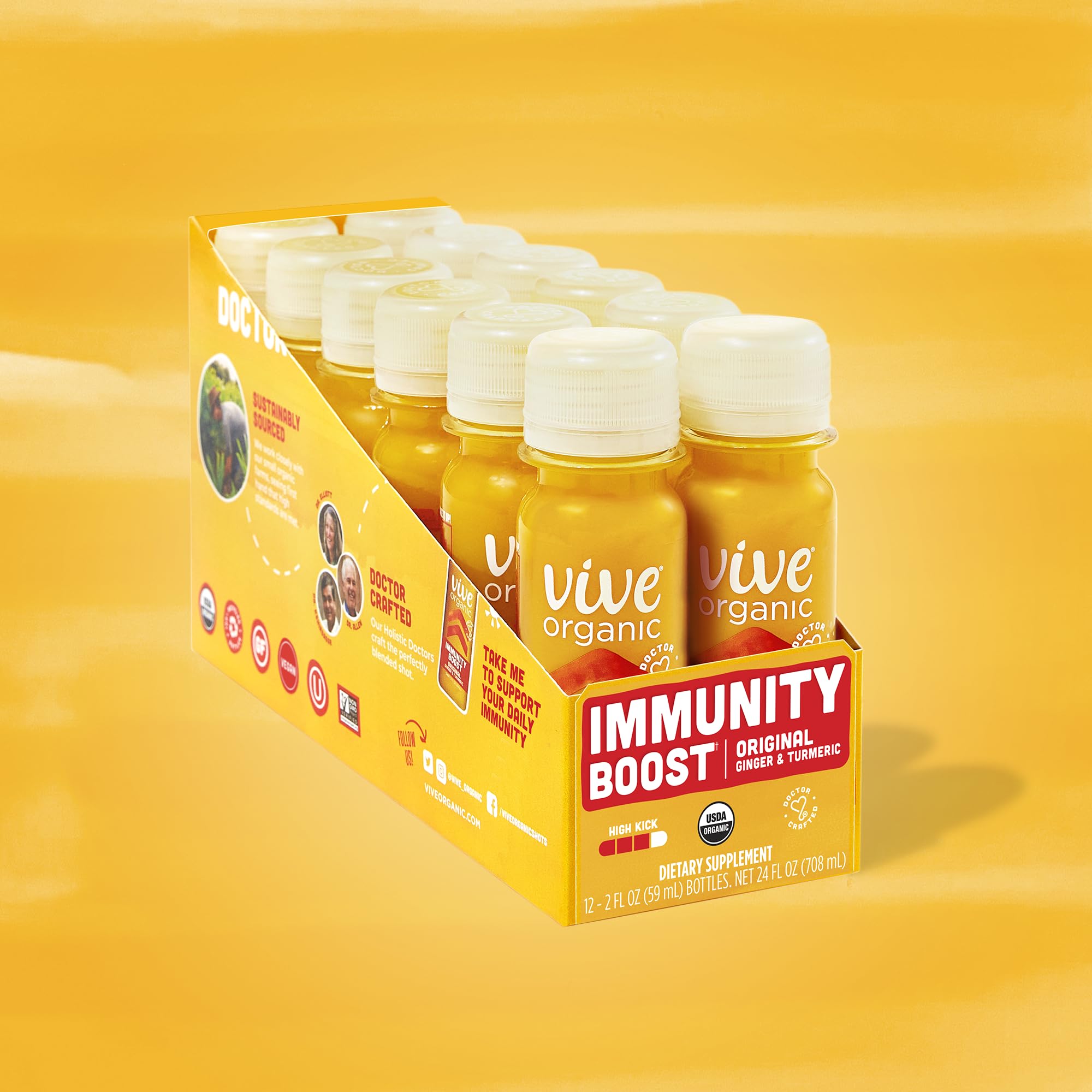 Vive Organic shot antes de abordar un vuelo, conveniencia para viaje