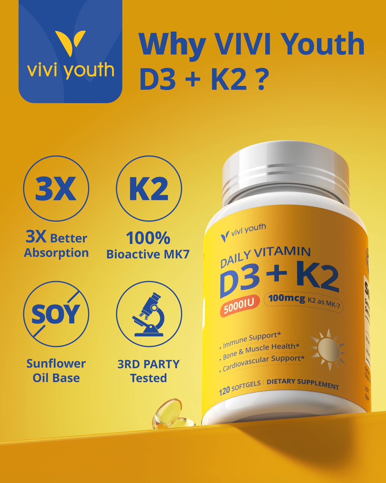 VIVI Youth detalle de etiqueta MK-7 destacando biodisponibilidad