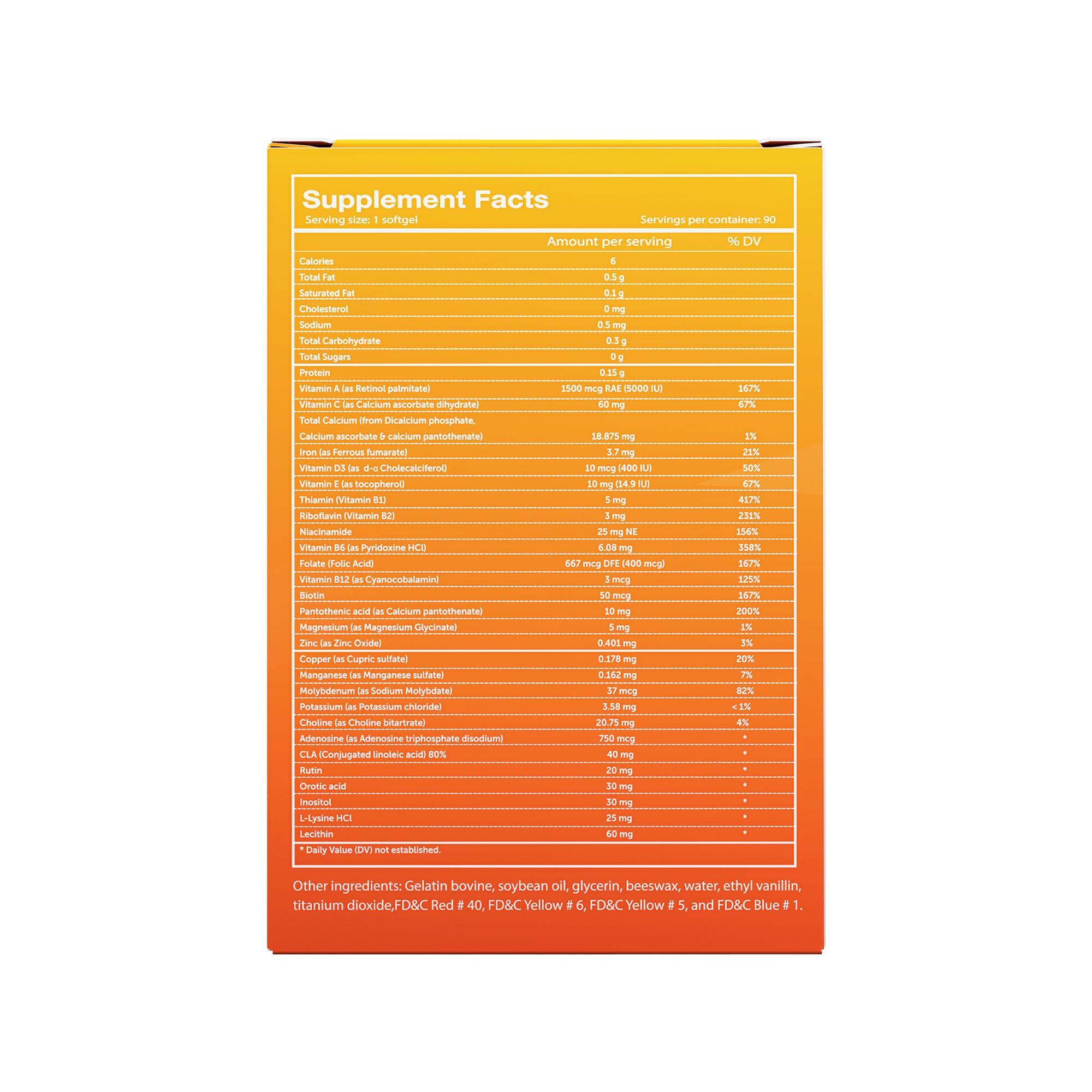Vivioptal etiqueta con lista de vitaminas y minerales beneficiosos