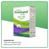 Vivioptal Probvioptal persona tomando cápsula para apoyo a la digestión