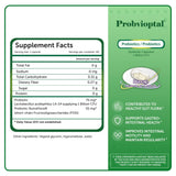 Vivioptal Probvioptal etiqueta con Lactobacillus y prebiótico para información clara