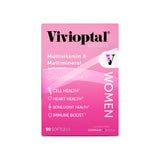 Vivioptal Vitamins caja abierta con 90 softgels para uso diario