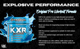 Detalle de la etiqueta de KXR VMI Sports con lista de ingredientes y beneficios