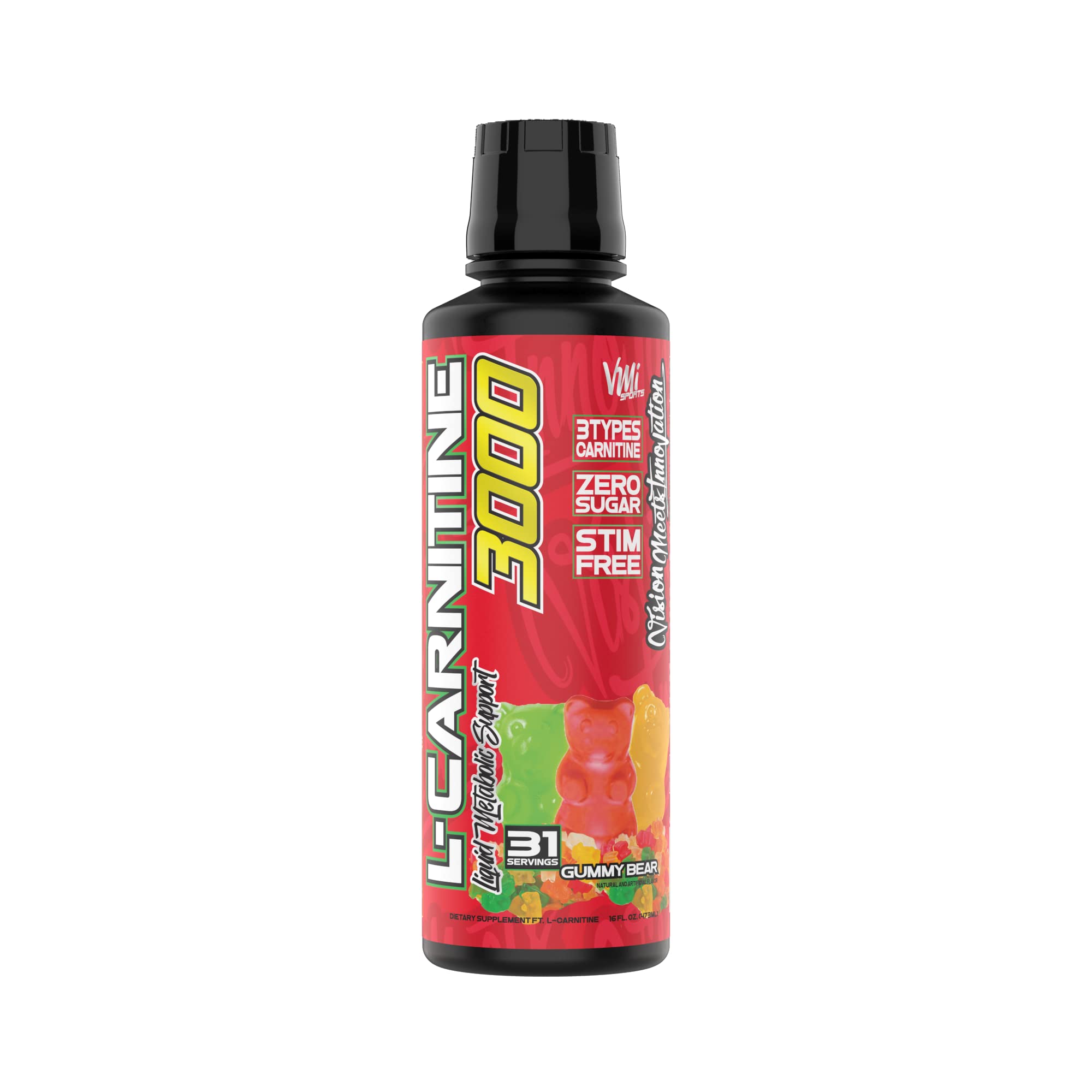 VMI Sports envase junto a una cuchara para comparar tamaño y porción