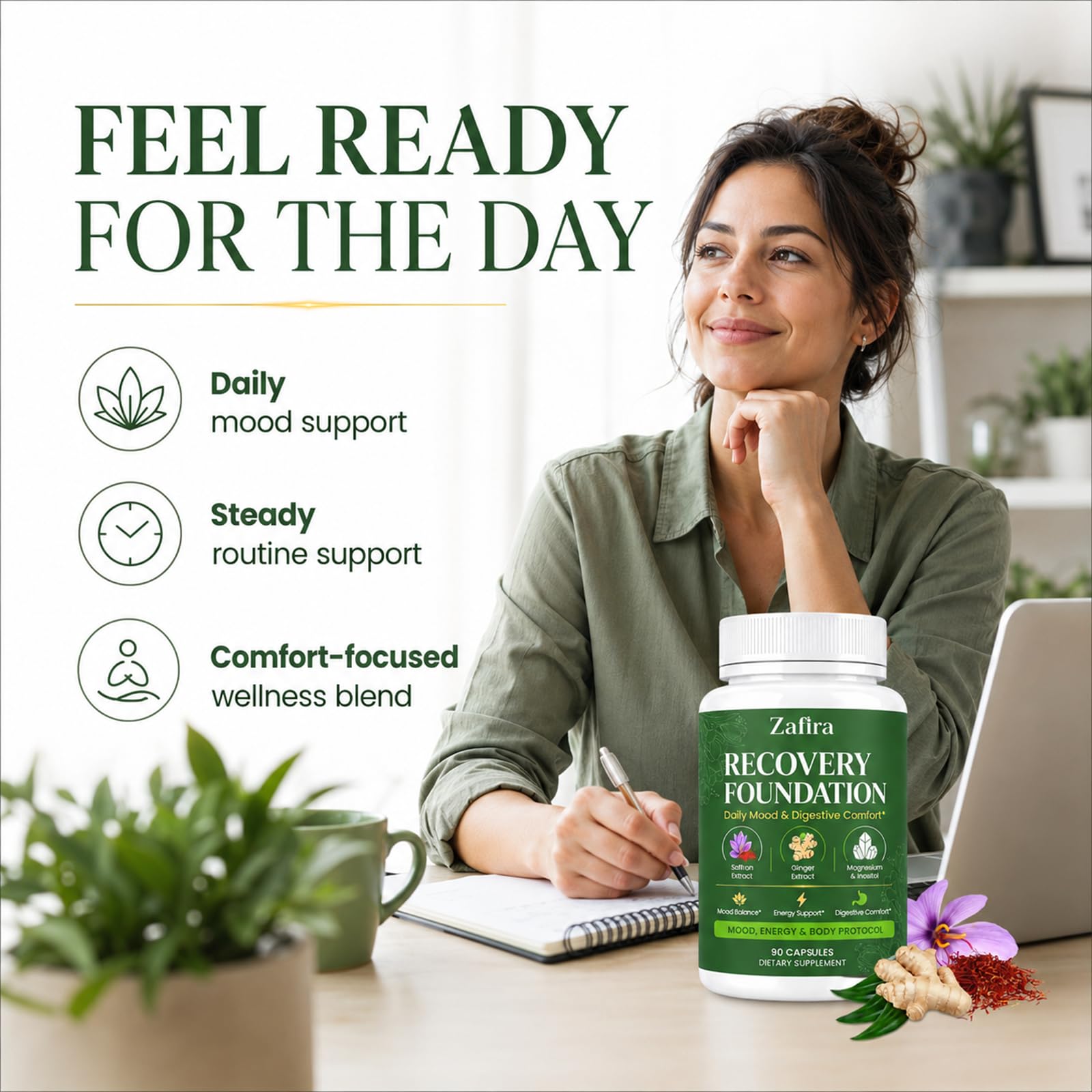 VOKOZK Zafira Organics etiqueta con ingredientes y valores nutricionales claros