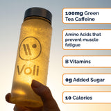 Voli Wellness sobre en mano para mostrar tamaño portátil ideal para viaje