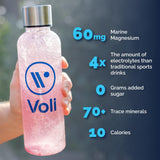 VOLI WELLNESS polvo en sobre abierto detalle de textura y ingredientes naturales
