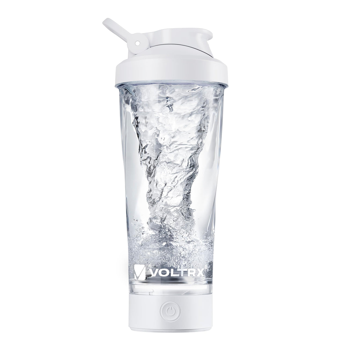 VOLTRX vaso mezclador VortexBoost frontal mostrando diseño y capacidad para mezclar rápido