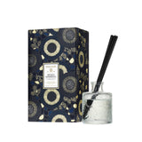 Voluspa frasco frontal Moso Bamboo mostrando diseño elegante y beneficio decorativo