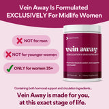 VoomVaya Vein Away etiqueta de ingredientes enfocada en diosmina y hesperidina